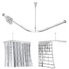 Quany Life Stretchable Corner Shower Curtain Rod - Easy assemble