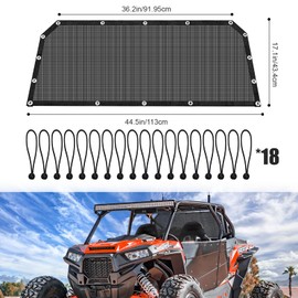 Rear Window Net for 2020-2025 UTV Compatible with RZR PRO XP 4, Pro R, Turbo R, Soft Mesh Windshield Shield, Airflow Protection Against Dust and Debris,Durable PVC Material