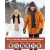 Winter Hat Gloves Scarf Set for Men Women, Mens Beanie