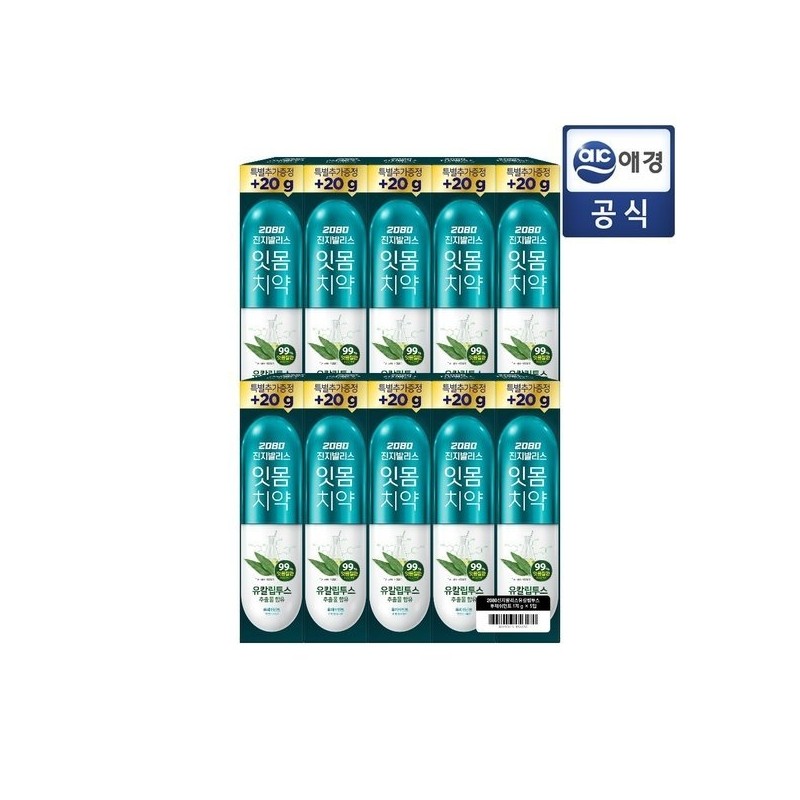 2080 Gingivalis Eucalyptus Scent 150+20g 5 Packs x 2 (Strong