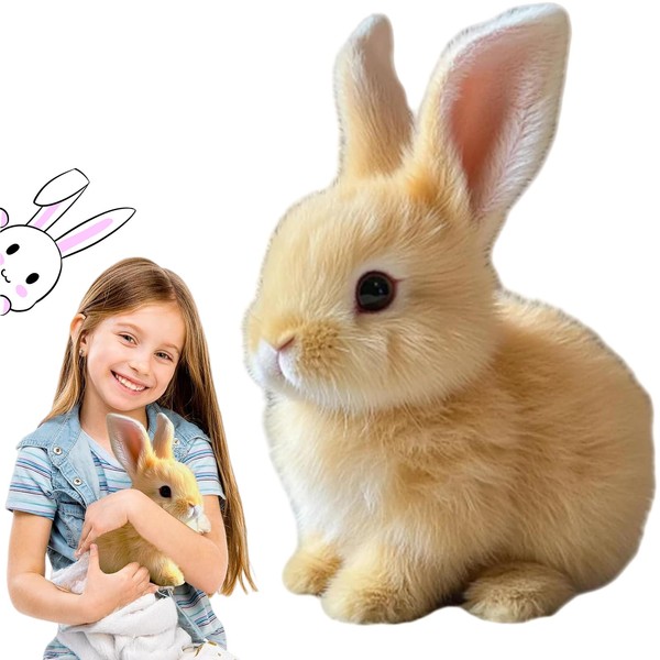 ZcrPrn Bunby - My Realistic Bunny Toy, Easter Bunny, Stuffed