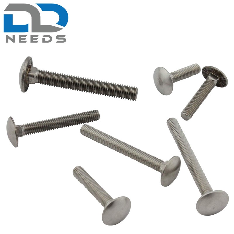 D2D Pack of 20 Carriage Bolts with Square Neck M6
