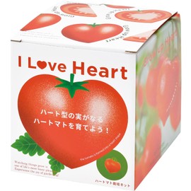 Seishin Pottery GD-1032 Spring/Summer/Winter Home Garden Cultivation Kit, Heart Mato, Mini, Easy, Relaxed, Vegetable Growing Set (Free Research, Dietary Education), Red, Mother's Day, Birthday, Gift, Pot Diameter Approx. 4.7 inches (12 cm), Made in Japan