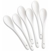 MIUFA 6PCS Porcelain White Coffee Spoons Espresso Tea Sauce and