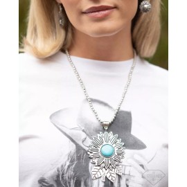 Paparazzi Sunflower Solstice- Blue Necklace, empire design