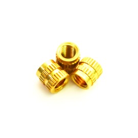 [ J&J Products ] M5 Brass Insert 40pcs, 7.1mm OD, 7.1 mm Length, Female M5 Thread, Press Fitting or Injection Molding Type, 40 pcs