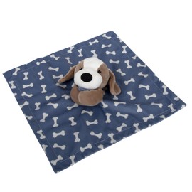 Minky Animal Snuggler Lovey Blanket for Kids, Babies, Boys, Girls, Gender Neutral Security Blanket with Stuffed Animal