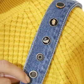 Pack of 10 Women's Brooches, SHONCO Brooches Pin Safety of Women's Shirt, Aluminium