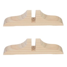 PRETYZOOM 2pcs Room Divider Stand Wooden Privacy Screen Holder Feet Folding Screen Partition Room Divider Base for Home, Hotel, Office (30x7.5cm)