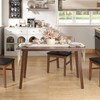 RoyalCraft 44.3" Dining Table for 2-4 People, Farmhouse Solid Wood