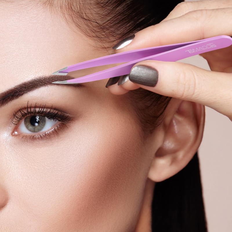 TsMADDTs Tweezers for Women Facial Hair - Precision Tweezers Set
