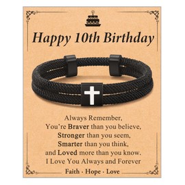 Shonyin 10 Year Old Boy Gifts, Gifts for 10 Year Old Boy Birthday Bracelet Gift Ideas 10th Birthday Decorations Gift for Age 8-10 10-12