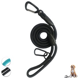 Hands-Free Accompany Rope Leash-Quality Dog Leash with Quick Clip/unclip Aviation Carabiner and Convenient Clip - for Small, Medium, Large Dogs(4FT)