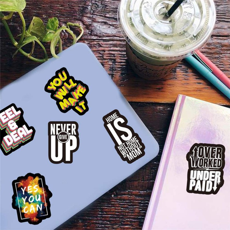 Motivational Words Stickers for Teens and Adults| 50 Pcs Inspirational