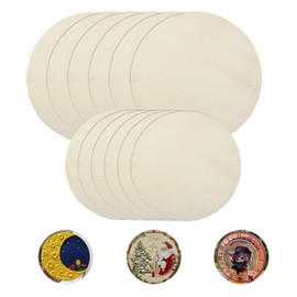 Pack of 12 Wooden Discs 20 cm Diameter Tree Discs 20 cm 15 cm Wooden Plate Round Wooden Discs Decorative Wooden Plates Round Wooden Discs Small for DIY Craft Blocks, Laser Engraving, Carving, Painting