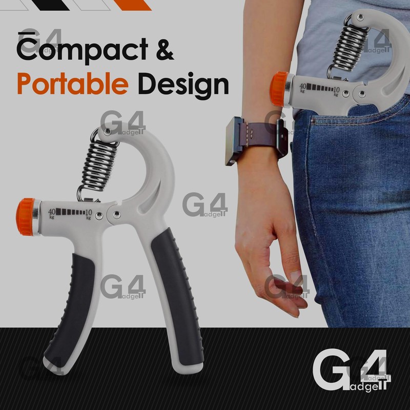 G4GADGET Hand Grip Strengthener 10-40kg 11-88 Lbs - Adjustable Resistance
