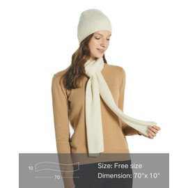 EURKEA 100% Cashmere Winter Scarf in Solid Colors with Gift Box for Women, Warm & Soft & Lightweight, Gift Ready