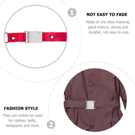 HEALLILY 2pcs Alloy Belt Buckles Clothes Belt Buckle Interlock Buckles Clothes Decorative Coat Belt Buckles Quick Side Release Buckles For Waist Belt 4cm Silver