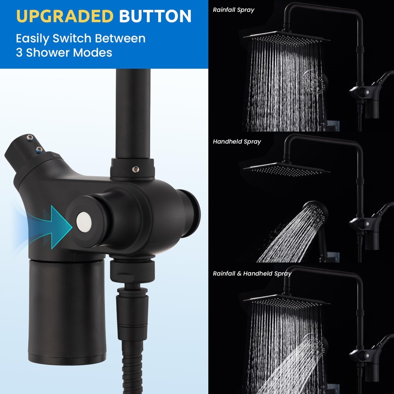 Ryamen Upgraded Dual Shower Heads Combo, 10 inch Filtered Shower