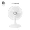 HOLMES 12" Table Fan, 75° Oscillation, 3 Speeds, 15° Adjustable