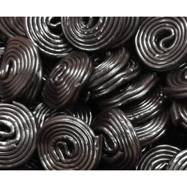 Gourmet Black Licorice Wheels - 1 lb of Fresh Delicious Chewy Licorice Candy