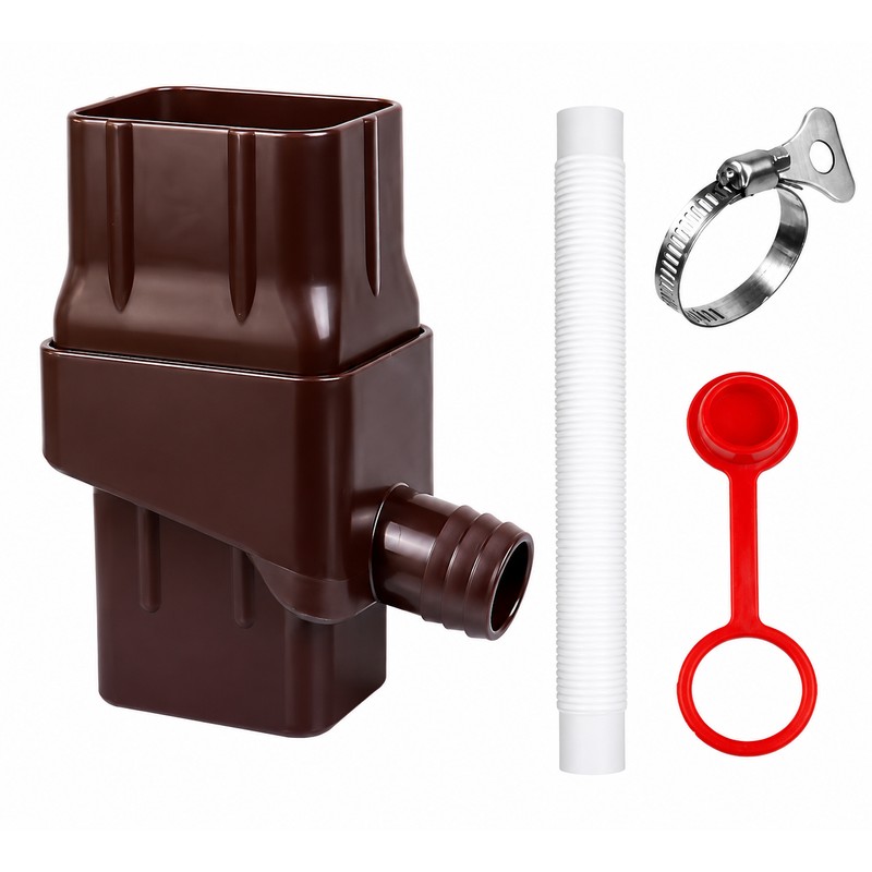 Rainwater Downspout Diverter for Rain Barrel – Adjustable Flexible Hose