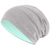 Hatstar Long Slouchy Beanie, 2-in-1 Reversible Jersey Hat in 45