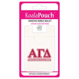 Sorority Shop Alpha Gamma Delta - Koala Pouch - Adhesive Cell Phone Wallet with AGD Greek Letter Design