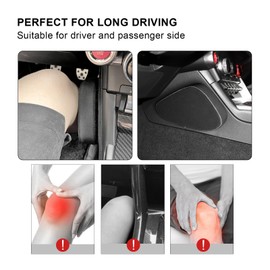 KUNGKIC For Toyota GR86 86 Subaru BRZ 2021 2022 2023 2024 Alcantara Knee Cushion for Console Soft Cushion Car Centre Console Knee Leggings Cover Knee Support Cushion Interior Accessories, White Line