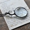 HugeDE 10X Magnifiers Necklace Magnifying Glass Reading Magnifier Pendants for