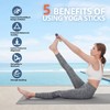 Adjustable Yoga Stick (30/45/60 in), Fully Foam-Sleeved Steel Stretching &
