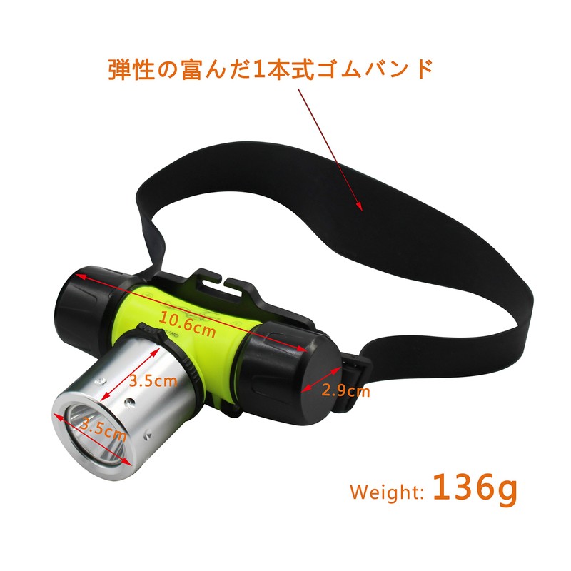 Diving Light, High Brightness, LED Headlight, Underwater Headlight, Waterproof, Diving,
