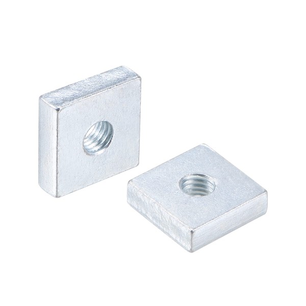 uxcell Square Nuts, Square Nuts, M6x16mmx5mm, Zinc Plated, Metric Thread