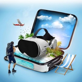 Auriculares de realidad virtual compatibles con dispositivos móviles, amplio campo de visión y audio integrado 3D VR de realidad virtual para...      