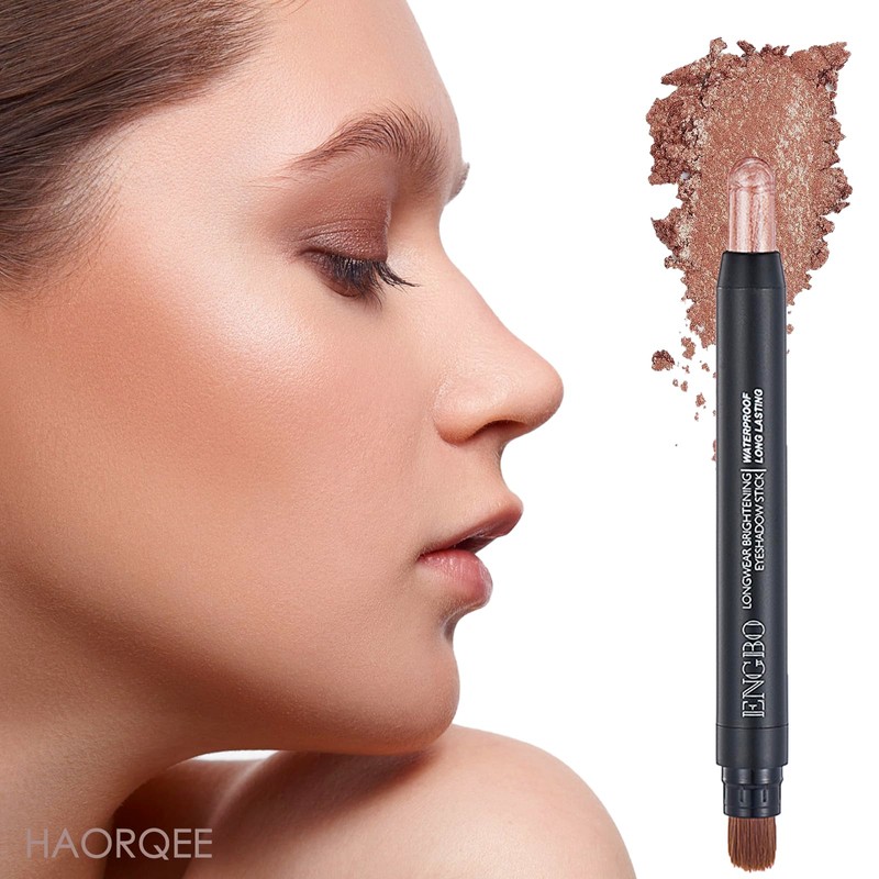 Eyeshadow Stick, Glitter Gold Eye Shadow Pen Cream Metallic Shimmer