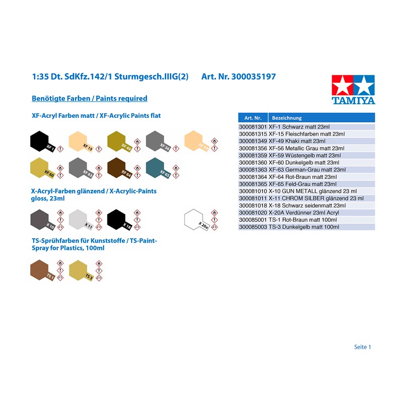 TAMIYA Sturmgeschutz III AUSF G Early