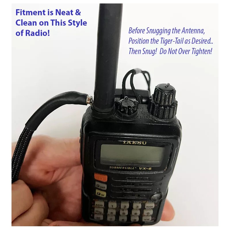 Radio-Tecs HAM Antenna Tactical Counterpoise Tiger Tail Tri-Band Both SMA