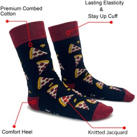 MOLISOHO Funny Socks for Men Women Novelty Socks Fun Novelty Gifts Socks Pizza