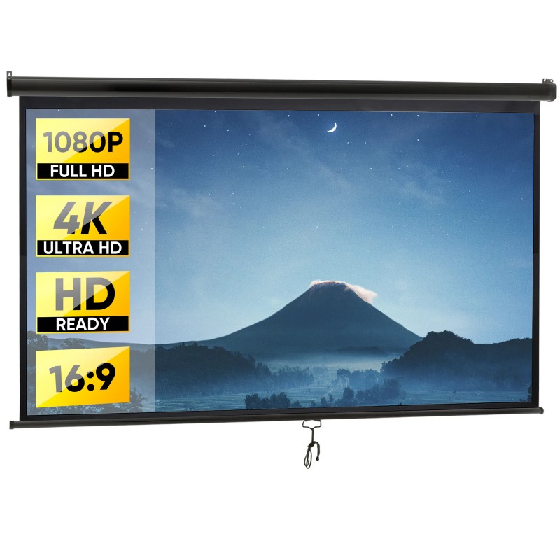 SEGAWE Projection Screen 100 Inch 16:9 Pull Down Projector Screen