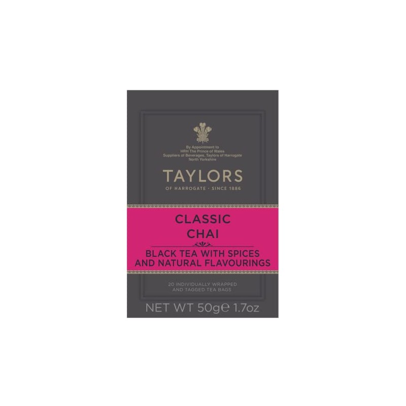 Taylors of Harrogate Classic Chai Tea, 20 Teabags (Pack of