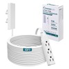 SakerPlus Outlet Concealer Power Strip-Outlet Cover Extender with 3AC Outlets-10ft