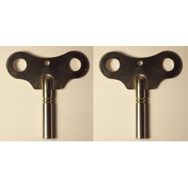 2 Key Set of Hermle, Hamilton, Ridgeway, Howard Miller, Seth Thomas, Clock Winding Key #7/4.00mm and #3/3.00mm