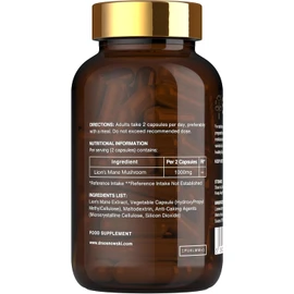 Dr Sosnowski's BioActive Lion's Mane Mushroom Capsules | Potent 1000mg High Strength Lion's Mane Extract (120 Capsules)