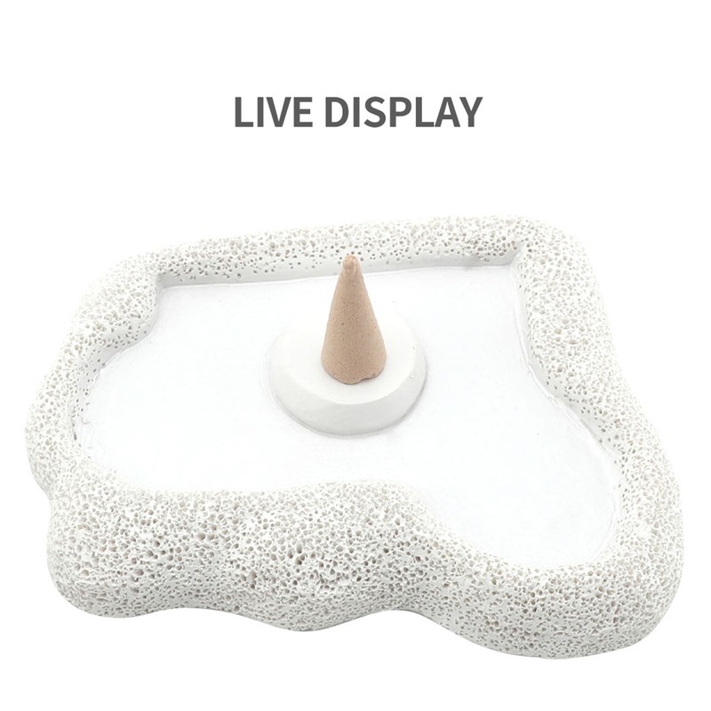 Log Cabin Incense Burner Resin Christmas Snowy Winter Incense Cone