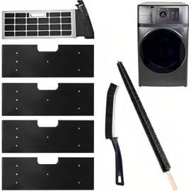 WH01X35719 Lint Filter, 4 PCS GE Washer Dryer Combo with 2 Dryer Vent Brush - Hand Washable and Reusable Lint Filter for Ge Washer Dryer Filter - for Models: PFQ97HSPVDS (style 1)