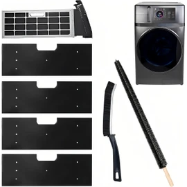 WH01X35719 Lint Filter, 4 PCS GE Washer Dryer Combo with 2 Dryer Vent Brush - Hand Washable and Reusable Lint Filter for Ge Washer Dryer Filter - for Models: PFQ97HSPVDS (style 1)