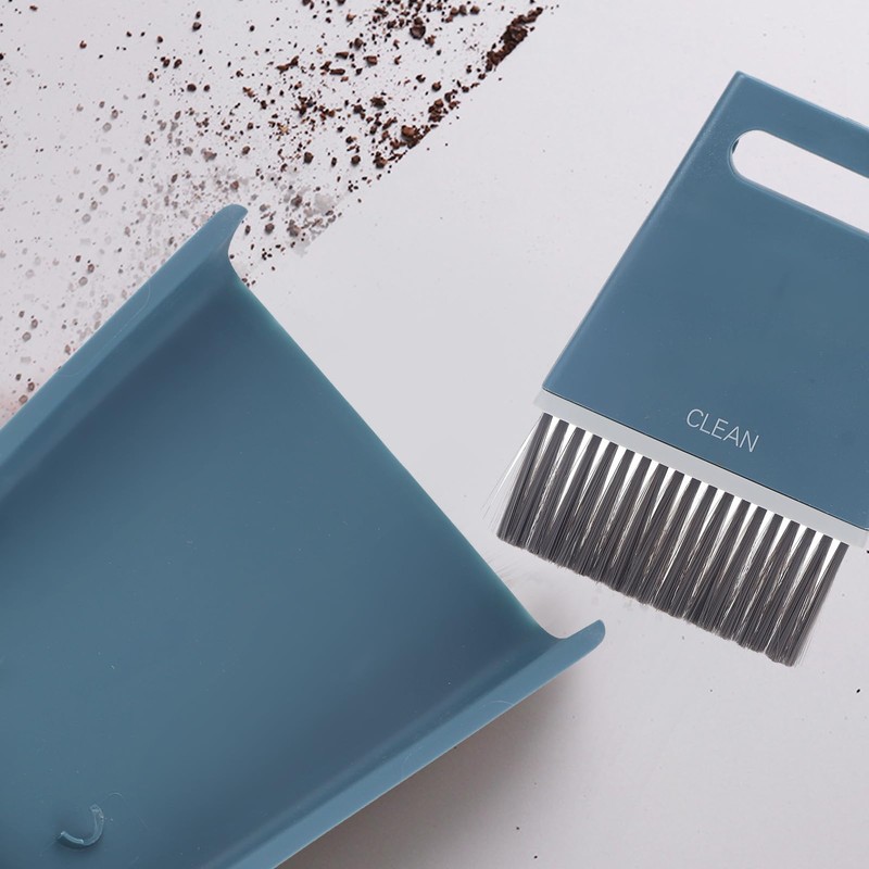 Small Table Dustpan Brush Set, 2 Brushes and 1 Dustpan