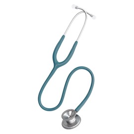 DocCheck "Lausch" Stethoscope - Double Head Chestpiece, Thick-Walled Single Tube System, Adjustable Ear Hooks, Includes Name Tag & Spare Parts Set, Latex-Free, 77 cm, 190 g (Water Green)