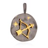 NKlaus 17 mm necklace pendant zodiac zodiac zodiac black gold