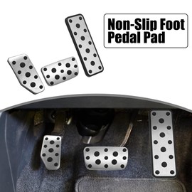MACHSWON 3pcs Car Foot Pedal Brake Gas Pedal Pad Footrest Pedal Pad Covers for Subaru Crosstrek XV Impreza Forester Legacy Outback Non Slip Foot Pedal Pad
